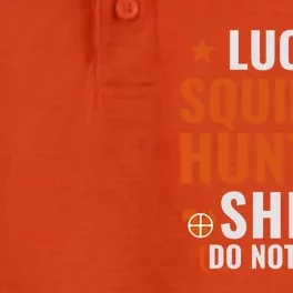 Lucky Hunting Squirrel Gift Funny Squirrel Hunter Gift Dry Zone Grid Performance Polo