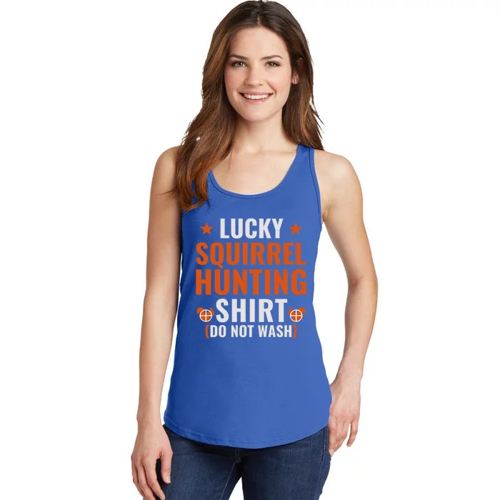 Lucky Hunting Squirrel Gift Funny Squirrel Hunter Gift Ladies Essential Tank