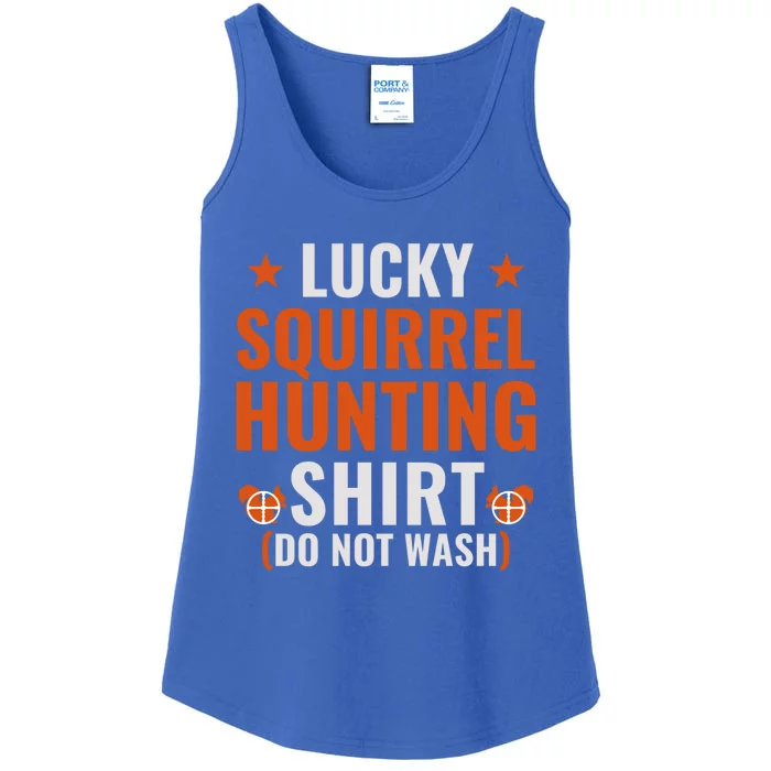 Lucky Hunting Squirrel Gift Funny Squirrel Hunter Gift Ladies Essential Tank