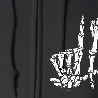 La Hand Sign Lazy DIY Halloween Costume Skeleton Los Angeles Full Zip Hoodie