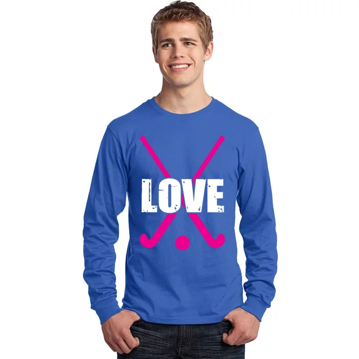 Love High School Field Hockey Design Gift Tall Long Sleeve T-Shirt