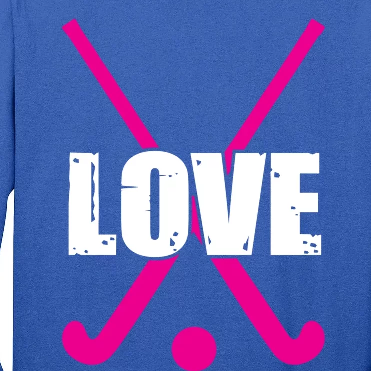 Love High School Field Hockey Design Gift Tall Long Sleeve T-Shirt