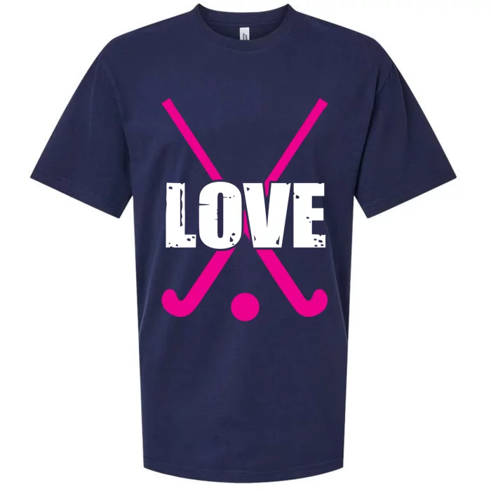 Love High School Field Hockey Design Gift Sueded Cloud Jersey T-Shirt