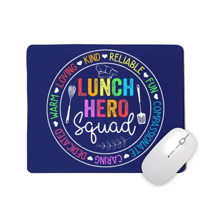 Lunch Hero Squad Funny Lunch Lady School Cafeteria Worker Mousepad