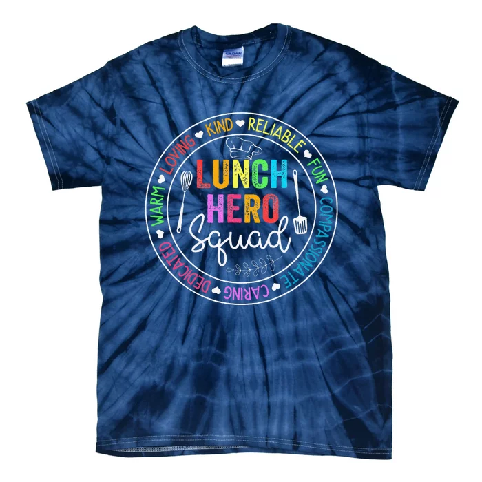 Lunch Hero Squad Funny Lunch Lady School Cafeteria Worker Tie-Dye T-Shirt