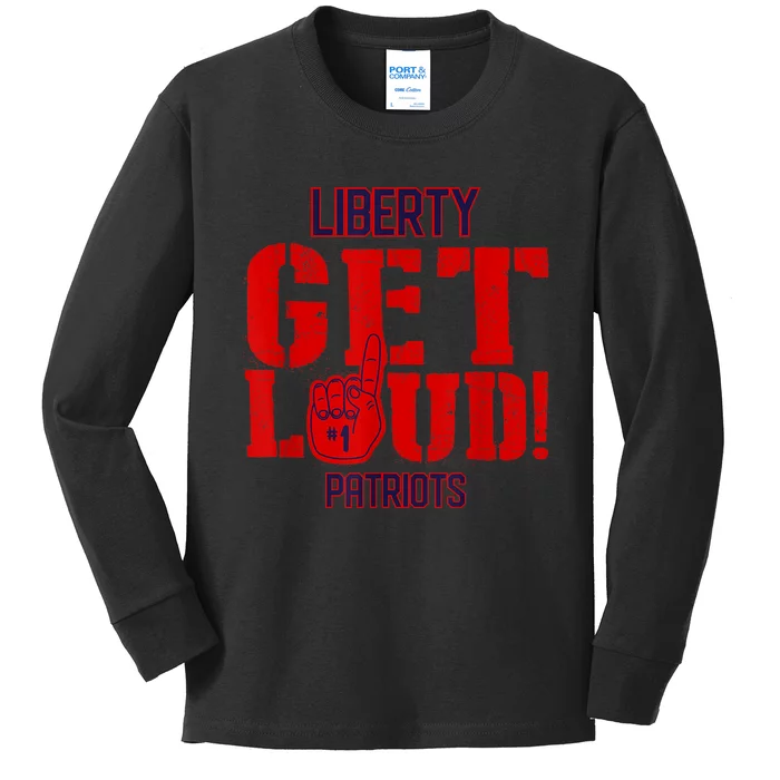 Liberty High School Get Loud Patriots Kids Long Sleeve Shirt