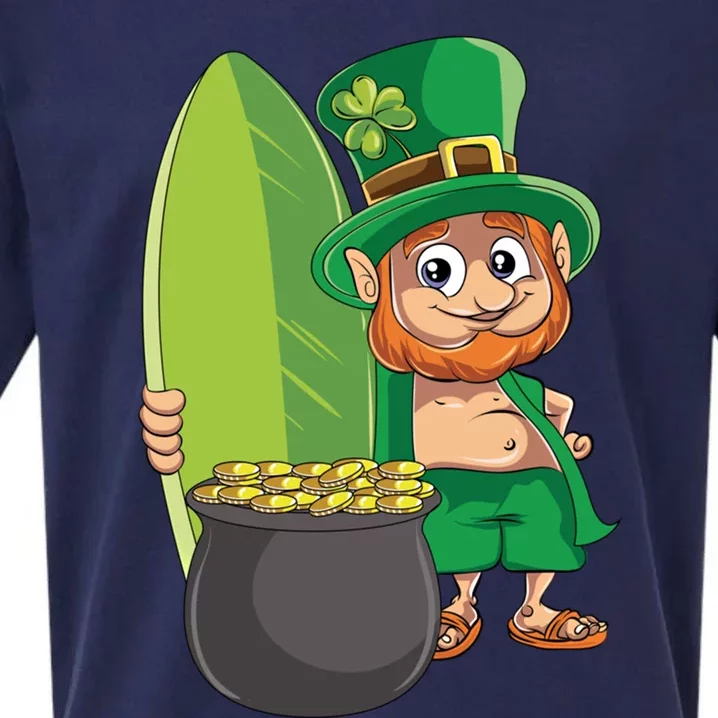 Leprechaun Hawaiian Surfing St Patricks Day Hawaii Aloha Cool Gift Sueded Cloud Jersey T-Shirt