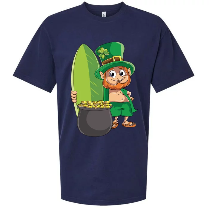 Leprechaun Hawaiian Surfing St Patricks Day Hawaii Aloha Cool Gift Sueded Cloud Jersey T-Shirt