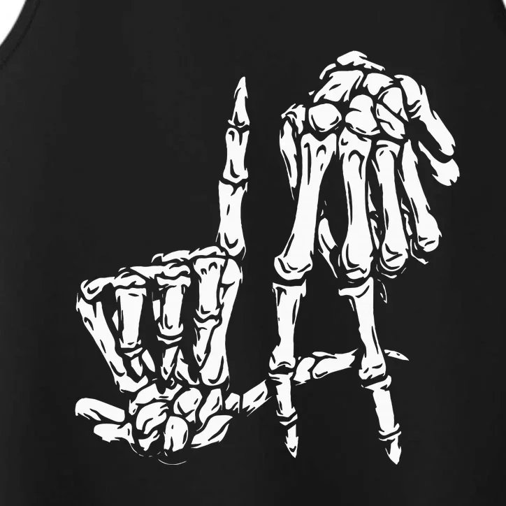 La Hand Sign Lazy Diy Halloween Costume Skeleton Los Angeles Performance Tank