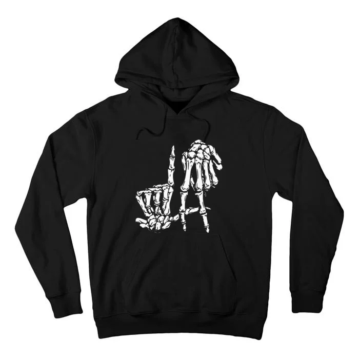 La Hand Sign Lazy Diy Halloween Costume Skeleton Los Angeles Tall Hoodie