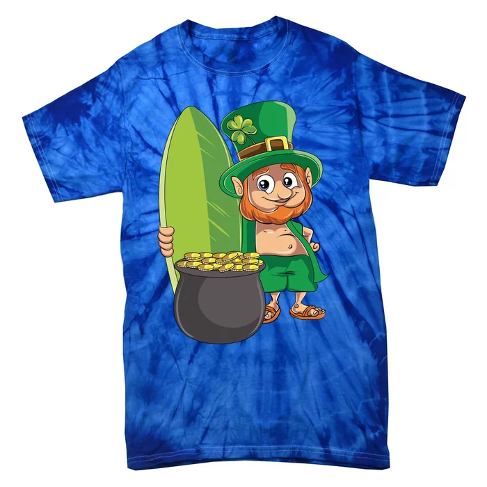 Leprechaun Hawaiian Surfing St Patricks Day Hawaii Aloha Gift Tie-Dye T-Shirt