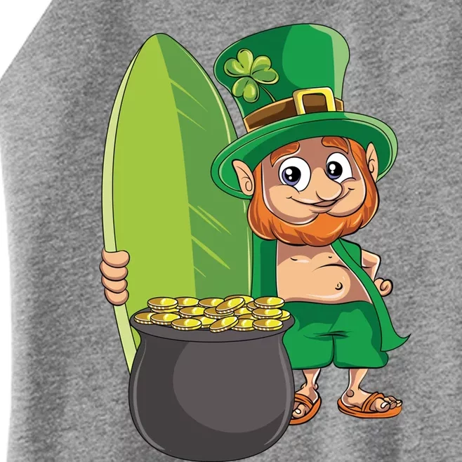 Leprechaun Hawaiian Surfing St Patricks Day Hawaii Aloha Gift Women’s Perfect Tri Rocker Tank