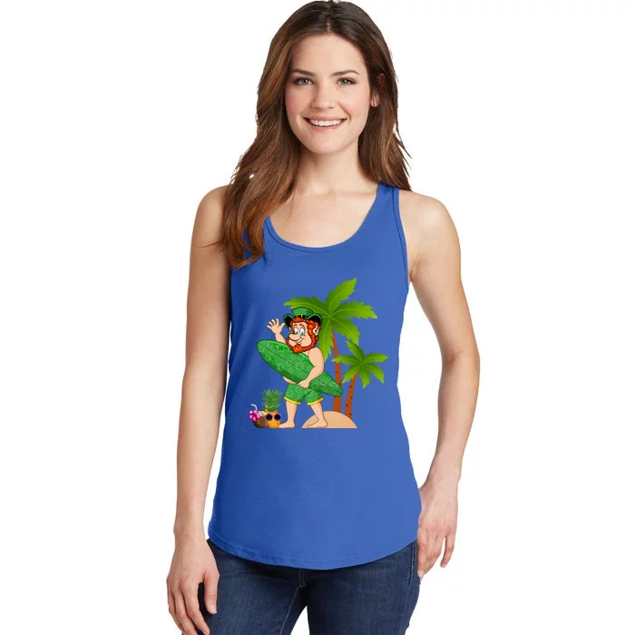 Leprechaun Hawaiian Surfing St Patricks Day Hawaii Gift Ladies Essential Tank