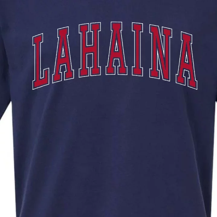 Lahaina Hawaii Souvenir Vacation College Style Text Sueded Cloud Jersey T-Shirt