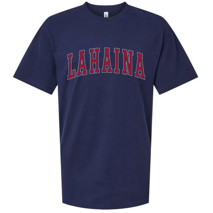 Lahaina Hawaii Souvenir Vacation College Style Text Sueded Cloud Jersey T-Shirt