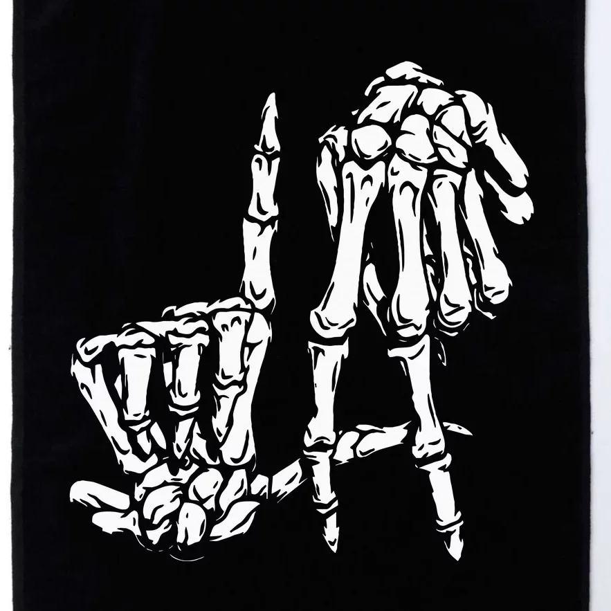 La Hand Sign Lazy DIY Halloween Costume Skeleton Los Angeles Platinum Collection Golf Towel