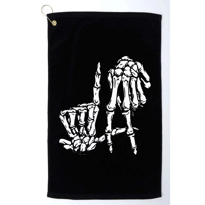 La Hand Sign Lazy DIY Halloween Costume Skeleton Los Angeles Platinum Collection Golf Towel