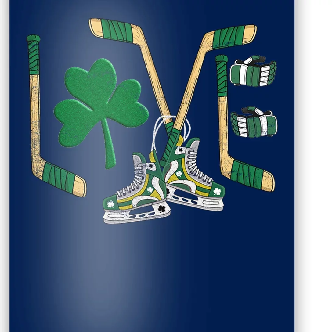 Love Hockey St Patrick's Day Poster