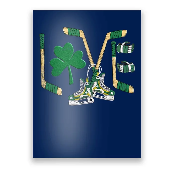 Love Hockey St Patrick's Day Poster