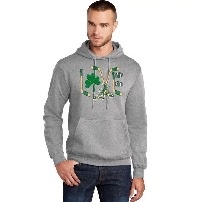 Love Hockey St Patrick's Day Tall Hoodie