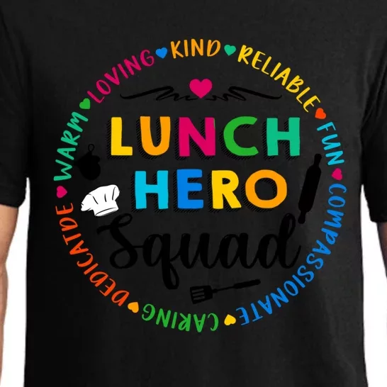 Lunch Hero Squad Funny Lunch Lady School Cafeteria Worker Funny Gift Pajama Set