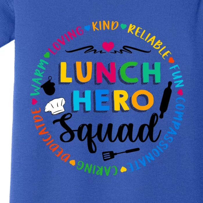 Lunch Hero Squad Funny Lunch Lady School Cafeteria Worker Funny Gift Baby Bodysuit