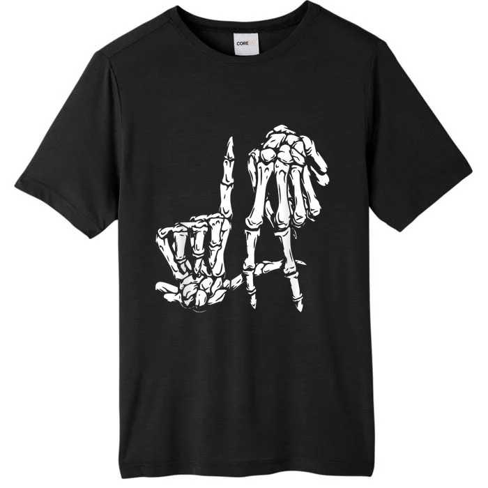 La Hand Sign Lazy DIY Halloween Costume Skeleton Los Angeles ChromaSoft Performance T-Shirt