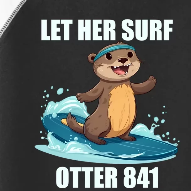 Let Her Surf Otter 841 Toddler Fine Jersey T-Shirt