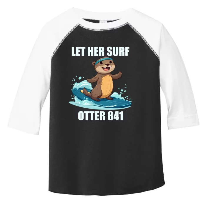 Let Her Surf Otter 841 Toddler Fine Jersey T-Shirt