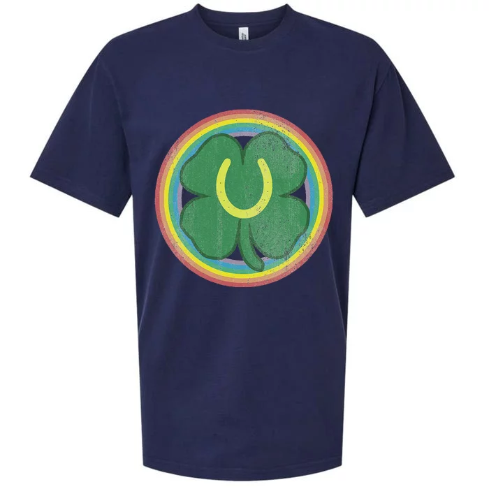 Lucky Horseshoe St. Patrick's Day Shamrock Saint Paddy's Sueded Cloud Jersey T-Shirt