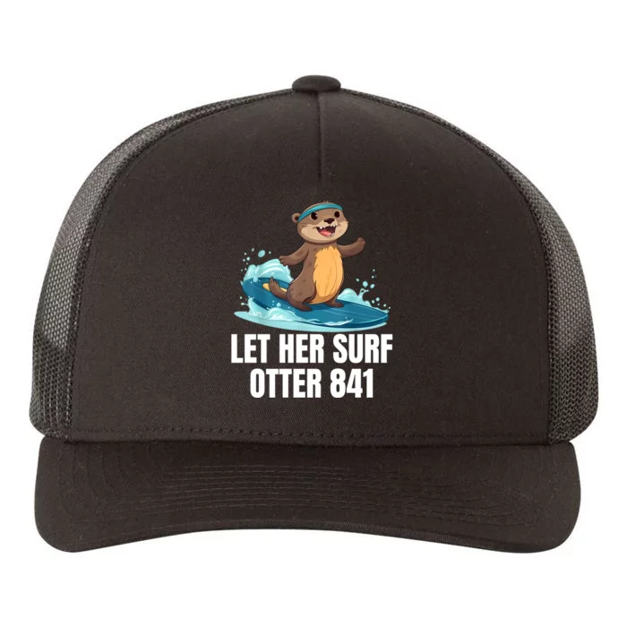 Let Her Surf Otter 841 Yupoong Adult 5-Panel Trucker Hat