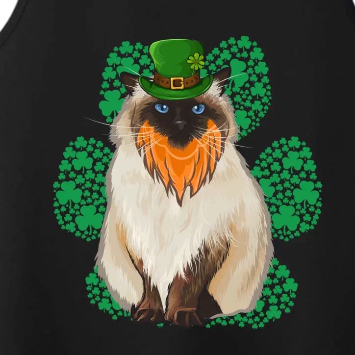 Leprechaun Himalayan St Patricks Day Shamrock Paw Gift Performance Tank