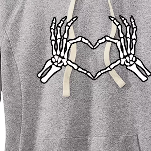 Lovable Halloween Skeleton Hands Heart Shape Skeleton Cute Gift Women's Fleece Hoodie