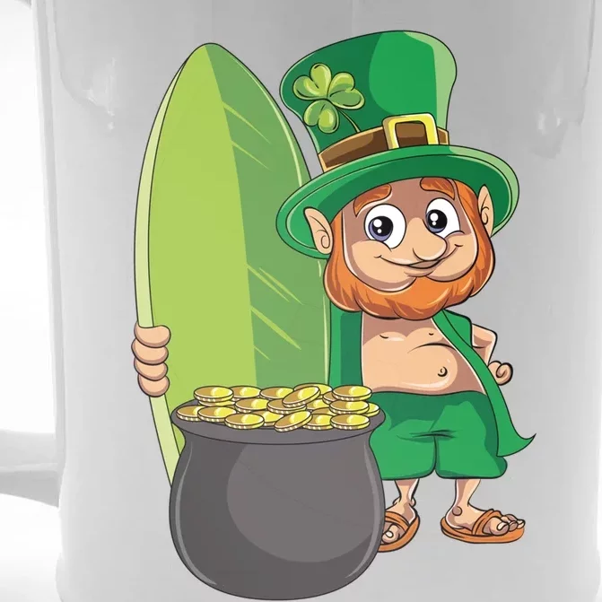 Leprechaun Hawaiian Surfing St Patricks Day Hawaii Aloha Great Gift Front & Back Beer Stein