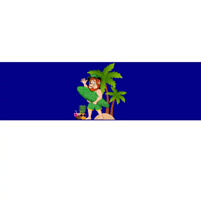 Leprechaun Hawaiian Surfing St Patricks Day Hawaii Gift Bumper Sticker