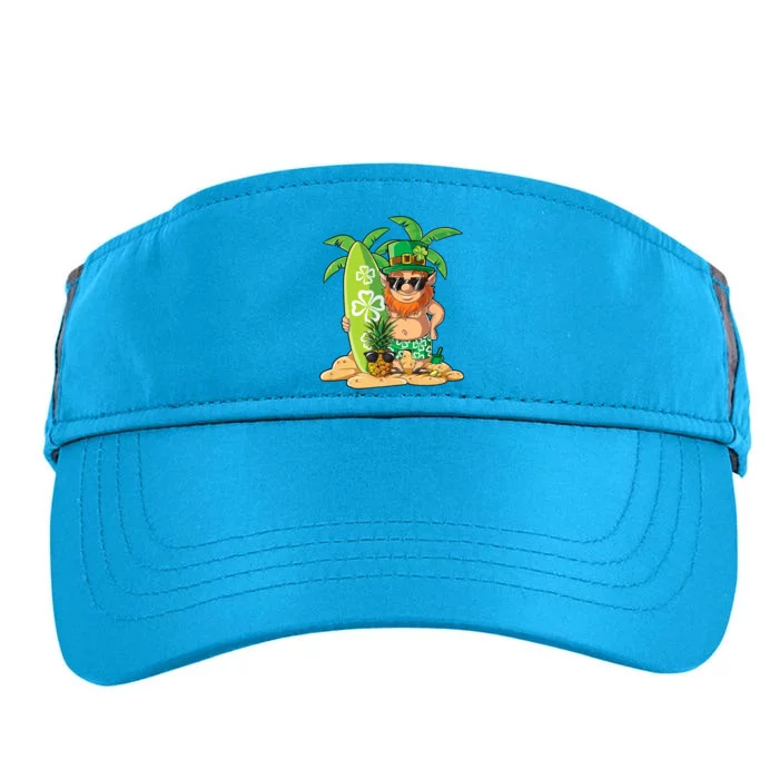 Leprechaun Hawaiian Surfing St Patricks Day Hawaii Gift Adult Drive Performance Visor