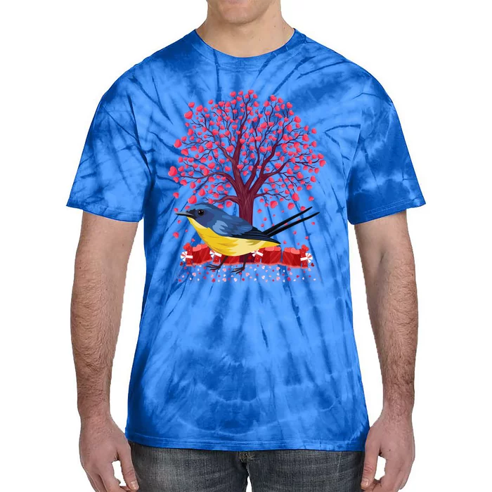 Love Heart Tree Eastern Bluebird Valentine's Day Gift Tie-Dye T-Shirt