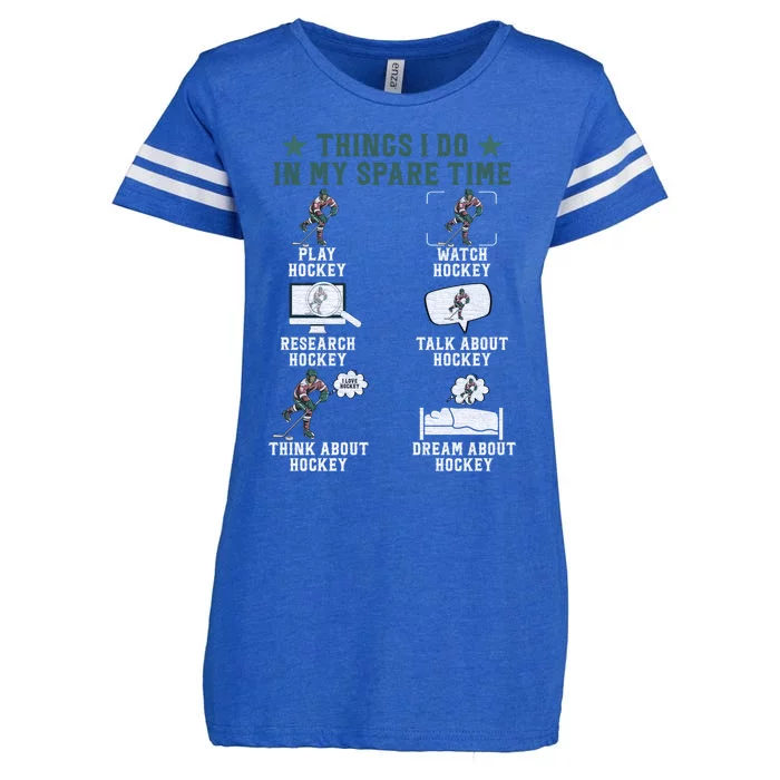 Loving Hockey Things I Do In My Spare Time Gift Enza Ladies Jersey Football T-Shirt