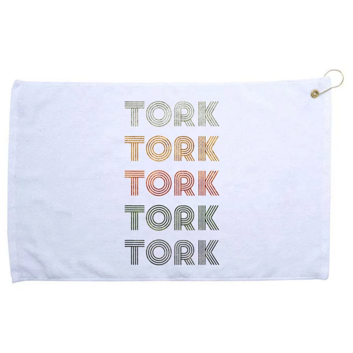 Love Heart Tork Grunge Vintage Style Grommeted Golf Towel