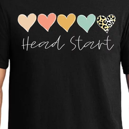 Leopard Hearts Teacher Student Head Start Pajama Set