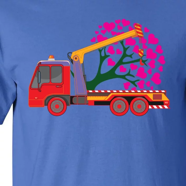 Love Heart Tree On Crane Truck Gift Tall T-Shirt