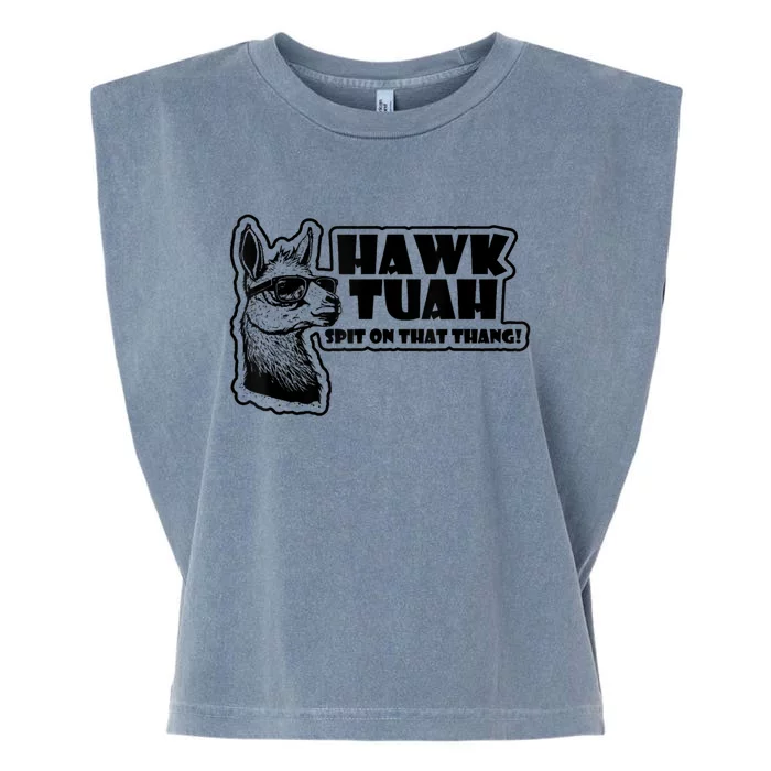 Llama Hawk Tuah 24 Spit On That Thang Garment-Dyed Women's Muscle Tee