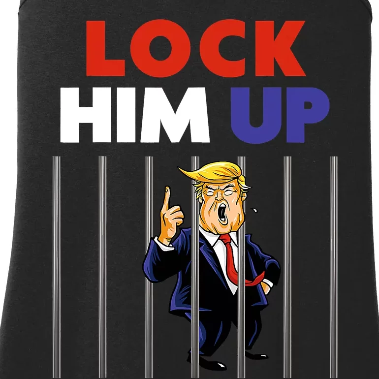 Lock Him Up Anti Trump Political Ladies Essential Tank