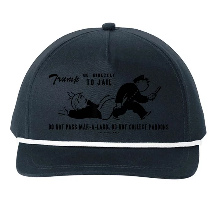 Lock Him Up Jail Trump 2024 Snapback Five-Panel Rope Hat