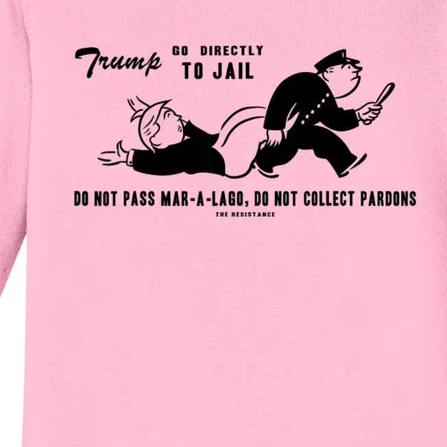 Lock Him Up Jail Trump 2024 Baby Long Sleeve Bodysuit