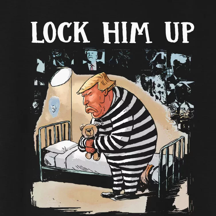 Lock Him Up Antitrump 2024 Jail Trump For Prison Women's Crop Top Tee