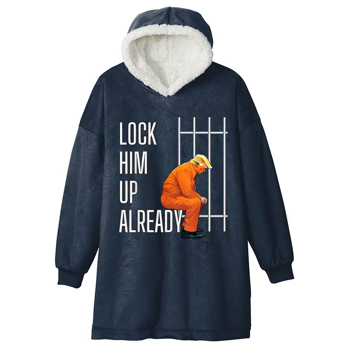 Lock Him Up Already Hooded Wearable Blanket