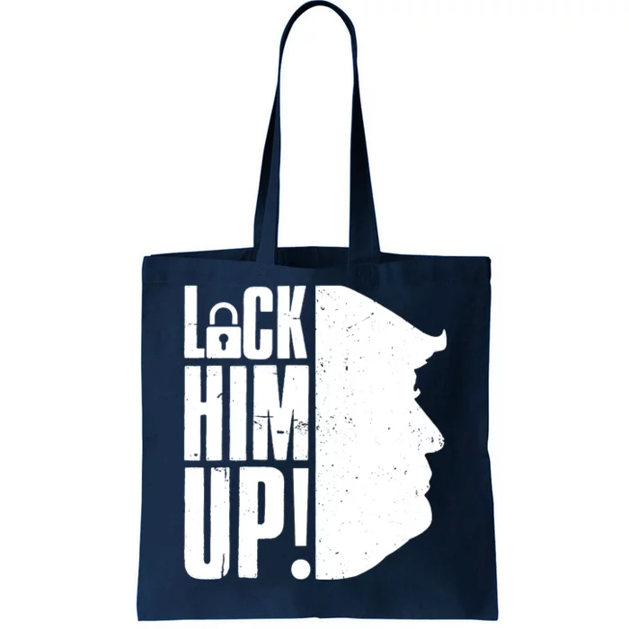 Lock Him Up Democrat Anti Trump Impeach 45 Resist Resign Tote Bag