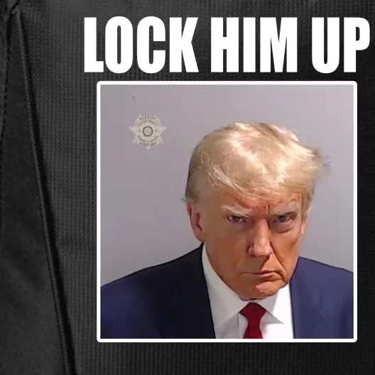 Lock Him Up Donald Trump Mugshot City Backpack