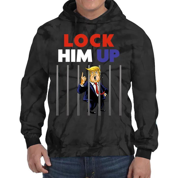 Lock Him Up Anti Trump Political Tie Dye Hoodie